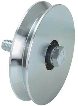 Metalideal - Galet de Portail Coulissant Gorge V Ø 80 mm - Roue Seule en Acier Zingué Haute Résistance - Roulette au Sol Rail V - Charge Max 200kg - Axe Boulon M14 (MIC40280)
