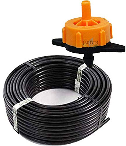 Suinga - TUYAU D'ÉGOUTTEMENT, 16 mm x 100 m, couleur noire + 100 Goutteurs auto-compensants 2 l/h démontables.