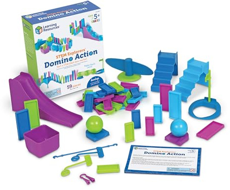 Learning Resources STEM Explorers Dominosteine in Aktion, Mint-Spielzeug für Kinder, 59-teilig, ab 5 Jahren