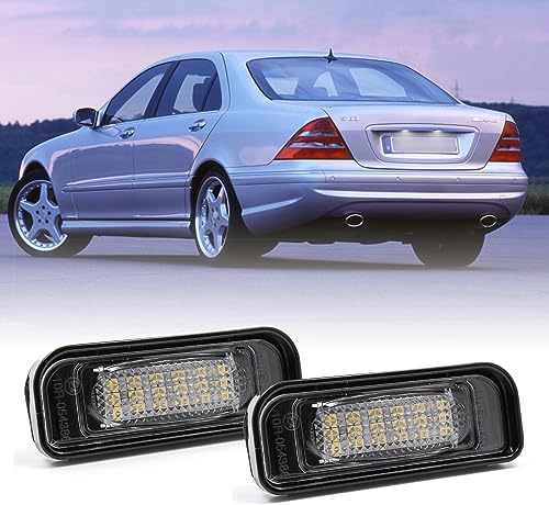 njssjd LED-Kennzeichenbeleuchtung 6000 K weiße hintere Taglampen für M.ercedes Benz S-Klasse W220 1999–2005, W220 AMG, Canbus, fehlerfrei