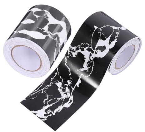Uonlytech 2rollen Sockelleistenabdeckungen Aus Marmorpapier Flexible Sockelleisten Zum Abziehen Und Aufkleben Dekorative Fußleisten Zum Anbringen Selbstklebende Sockelleisten Für