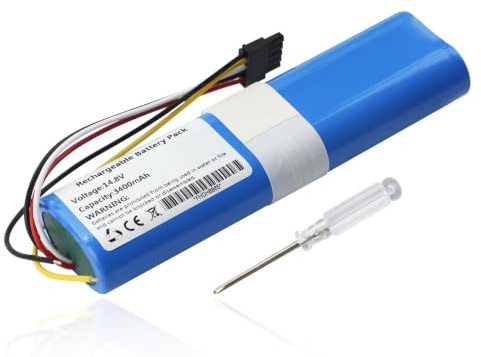 ANTIEE Batería de Repuesto para CECOTEC Conga 3090 3091 3092 1690 1890 | 2090 Aspiradora robótica（14.8V 3400mAh ）Fácil instalación，protección integrada，Para uso doméstico diario
