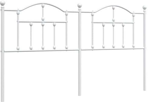 HETFTJN Kopfteil Wandkissen Bett Kopfteil Bettkopfteil - Kopfteil Metall Weiß 160 cm für Herbergen Jugendzimmer Gästezimmer Schlafräume