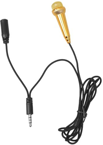 JOINPAYA Mini Mikrofon Für Handy Und Tablet Tragbares Ktv Mikrofon Ohne Externe Stromversorgung Kompatibel Mit Smartphones Leicht Und Einfach Zu Bedienen Für Karaoke Und Aufnahmen