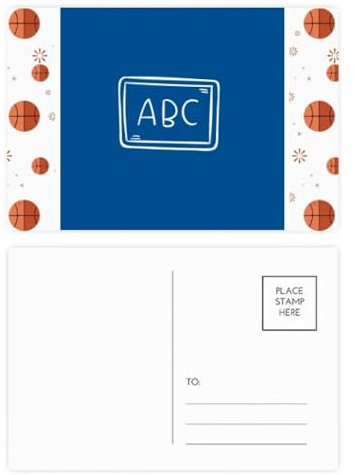 Wissensdisplay Englisches Alphabet Tafel Basketball Postkarten-Set Dankeskarte Mailing Seite 20 Stück