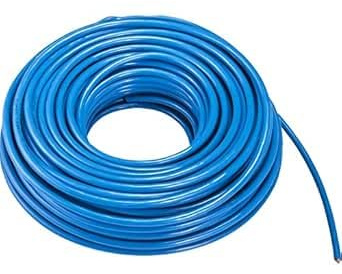 sanos-elektroshop Cavi elettrici multicolori, H07BQ-F, 3 x 1,5 mm, giallo-verde, blu-arancio, rosa chiaro (blu, 20 m)