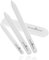 SCHWERTKRONE® Set di 3 lime per unghie in vetro trasparente - Delicato e durevole - Lima per unghie naturali e artificiali - Set con custodia