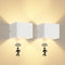 Kinamy Aplique Pared Interior con Sensor de Movimiento, Lampara Pared 5W Arriba y Abajo, 3000K Blanco Cálido para Dormitorio, Pasillo, Escaleras, Salon, 2 Piezas
