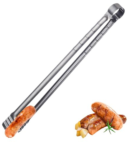 Pinzas de barbacoa para parrilla, pinzas de metal largas gruesas y resistentes, accesorios ergonómicos para el hogar, restaurante, camping, picnic