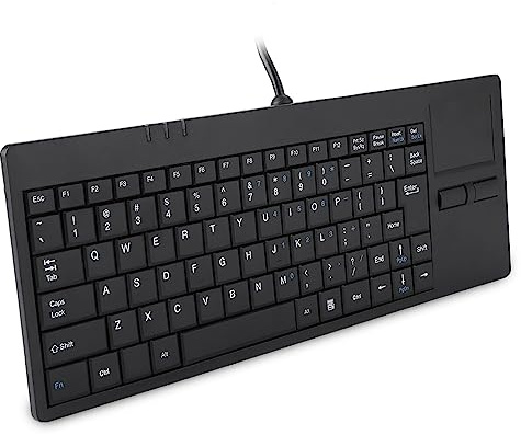 ARTOCT Tastiera USB cablata integrata con porta HUB touchpad tastiera 86 tasti mute ultra sottile tastiera per notebook scrivania