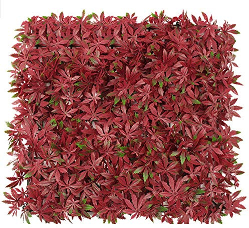 ITTRUH Haie Artificielle de Jardin, Panneau Protection Contre la lumière, Feuille d'érable Rouge, Lierre, décoration Murale extérieure à Plusieurs épissures, 50 x cm