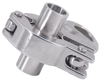Morsetto con cappuccio terminale saldato, Raccordi for tubi Tri Clamp in acciaio inossidabile da 0,5 pollici, diametro esterno del tubo da 16 mm, confezione da 4 pezzi