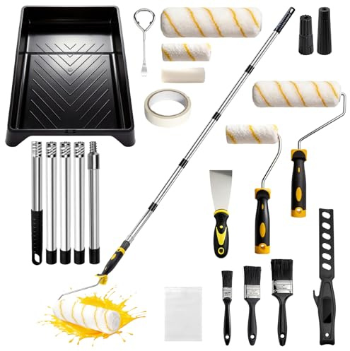 Paint Tray Set, Paint Roller Kit, Paint Rollers 9 Inch, Small Paint Roller, Paint Roller Tray, 4 Inch Paint Roller, Paint Roller Set, (Paint Rollers and Trays Sets)