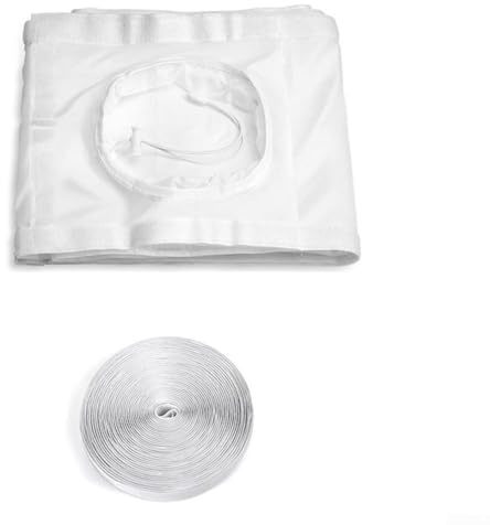 Kit de sellado de ventana para aire acondicionado portátil y secadora con 3 opciones de tamaño, material de poliéster, diseño de cordón para un sellado completo para evitar el calor, la lluvia y los