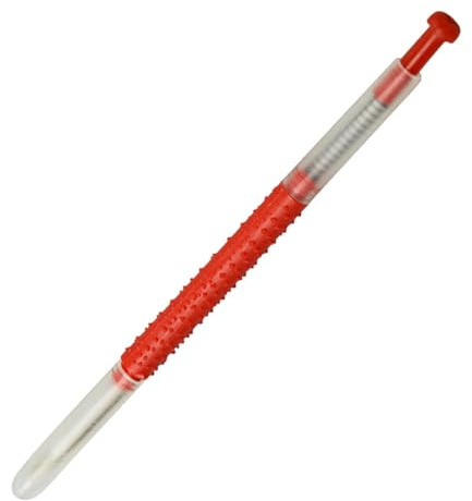 10pcs Plastic Grafting Needle with Non Slip Grip for Beekeeping | Spring Loaded Plunger, Precise Bee Transfer, Red Handle, Queen Use, for Beekeeping Friends