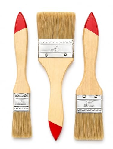 Set di 3 pennelli piatti per vernice, pennello per vernice, set di pennelli da pittura