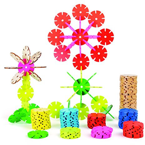 small foot 10415 Verbindungsspiel Blümchen 240 Teile aus stabilem Holz