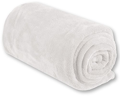 Bestgoodies Coperta per bambini, 80 x 120 cm, colore bianco, coperta per gattonare e coccolare secondo lo standard Öko-Tex 100, classe 1