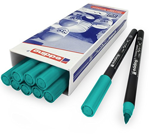 Edding 4200 Porzellan-Pinselstift, 1-4 mm, 10 Stück, türkis #14