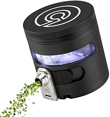 Tectonic9 Manual Herb Grinder w/Automatic Electric Herbal Spice Dispenser Large 2.5 Aluminum Alloy
