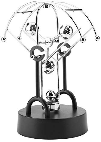 Electronic Perpetual Motion 11*20 cm Bilateral Rotation Physical Swing Toy Newton's Cradle for Office Home Decoration(B102) Gifts
