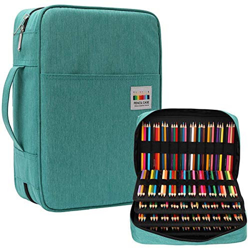 JAKAGO Estuche de Gran Capacidad para 304 Lápices de Colores, Impermeable, Organizador de Papelería para Colorear, Pinceles de Pintura, Fineliners, Rotuladores, Regalo para Estudiantes de Arte