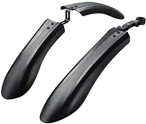 NSGJUYT Kotflügel 4.0 Wide Fat Fahrrad Fender 2ST Snowmobile Fahrrad Flügel 26-29 Zoll Fahrrad Vorne Hinten Kotflügel Widen for Fatbike Fenders (Color : Black(1pair))