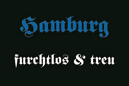 U24 Aufkleber Hamburg furchtlos & treu Flagge Fahne 30 x 20 cm Autoaufkleber Sticker