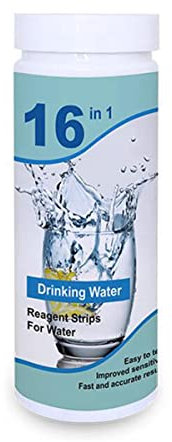50 Streifen Schwimmbad Test Streifen, PH Test Streifen, 16 in 1 Wasser Test Streifen Trinken Wasser, Test Streifen, für Brunnen und Leitungs Wasser