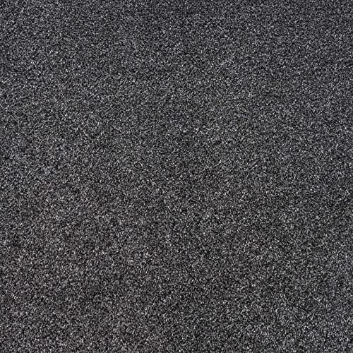 247Floors Stain Resistant Twist Carpet 8mm Thick Felt Backed Hard Wearing Pile Living Room Hall (Dark Grey - 4m x 2m)