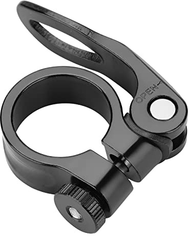 65x48MM Diameter 25.4mm Seatpost Clamp Quick Release Seatpost Clamp Anti-Rust Bike for 25.4mm (Black)
