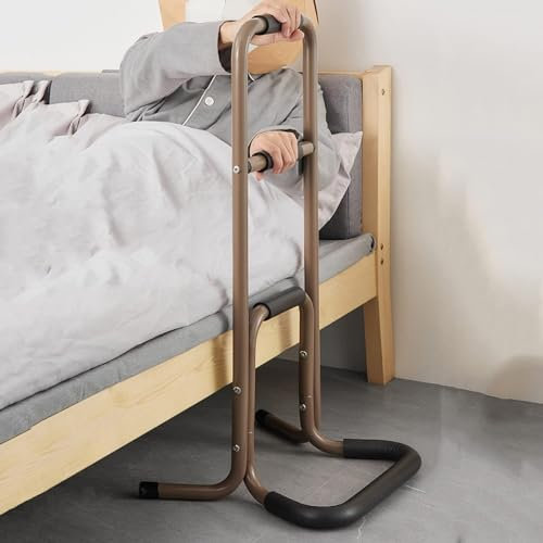 BLUEZY Bettschiene, Senioren Bett Aufstehhilfe Ältere Bettgriff Ältere Bettgeländer Erwachsene Bettgitter Mobile aufstehhilfe Aufstehhilfe Haltegriff Bett Schutzgeländer Handlauf Hilfe