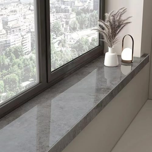 Davanzale per Finestra Protezione per Davanzale della Finestra con Finitura in Marmo Grigio, Pannello Decorativo per Davanzale della Finestra del Soggiorno, Coperture Protettive Davanzale della Finest