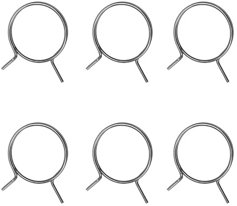 Lot de 6 ressorts de rechange pour poignée de porte - Tête ronde - Ressorts de poignée de porte en acier à 2 tours - Kit de réparation de ressort interne de serrure de porte (diamètre 30 mm)