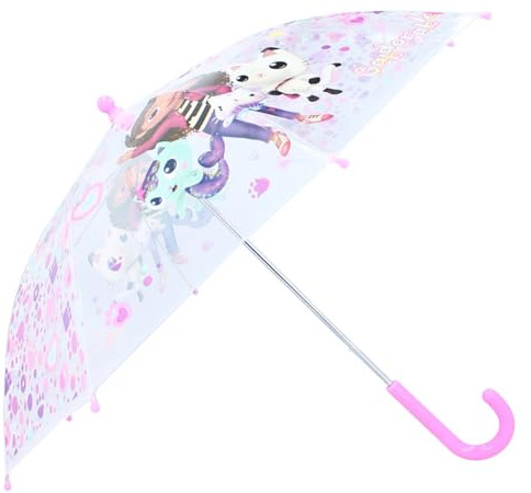 Vadobag Stockschirm rosa transparent | Gabby´s Dollhouse | Kinder Regenschirm
