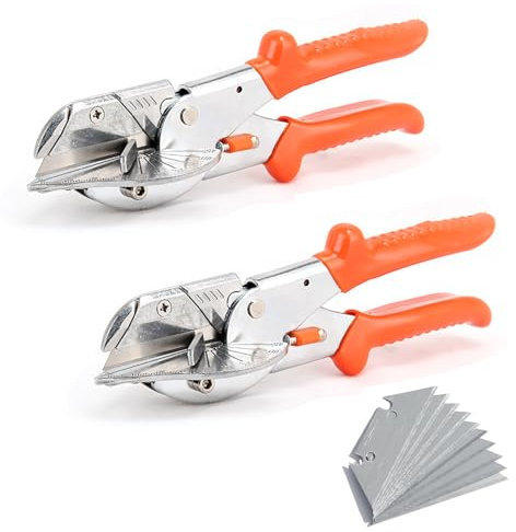 CTForest Tijeras para Ingletes, Tijeras para Tubos con 10 Cuchillas de Repuesto para Cortar Madera, Plástico y más