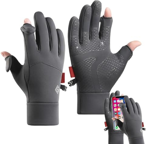 Demsyeq Guanti invernali da donna, guanti impermeabili per pattinaggio su ghiaccio con 2 design senza dita | Guanti invernali unisex per equitazione, attrezzatura da sul ghiaccio per attività