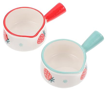 COLLBATH 2stücke Keramik Milchtöpfe Mit Ausgießer Praktische Milch Kaffeekessel Antihaftbeschichtet Ergonomischer Griff Hitzebeständig Für Herd Und Küchenutensilien Farbmix