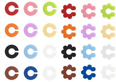 24 PCS Segna Bicchieri Calici, Marcatori Segna Calici Segnabicchieri Vino Segnabicchieri Colorati Silicone Marcatori Bicchieri da Vino Riutilizzabili Marcatori per Varie Tazze Forniture, Identificator