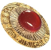 Olwe : broche aimantée en bronze et maillechort
