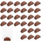 Tinoaly 30pcs Wooden Table Number Stands, Semicircular Wood Place Card Holders for Wedding Restaurant Banquet Birthday Party Reusable Table Name Holders for Photo Tag Menu (Brown)