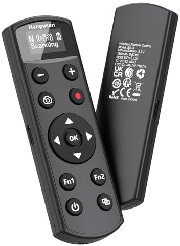 Hanpusen Rechargeable Camera Remote Control for Nikon - Wireless Shutter Release with OLED Screen Compatible with Z6lll, Z30, Z50, Z50ll, Zfc, Zf,Z6II,Z7II,B600,P1000,P950；Replaces Nikon ML-L7(Black)