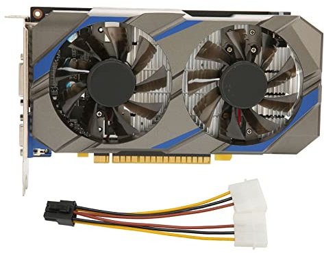 Ouitble Scheda grafica per giochi GTX750TI 4 GB GDDR5 128 bit GPU video ad alte prestazioni con di raffreddamento a doppia ventola per giochi per PC e contenuti 4K DisplayPort