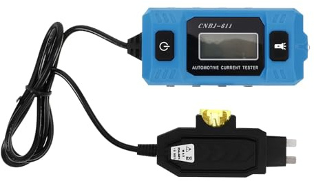 FIXOSHEE Tester per Fusibili per Auto Digitale Mini Amperometrico senza Batteria Misuratore di per Veicoli Rilevamento Microcorrenti e Diagnosi Guasti Autoveicoli