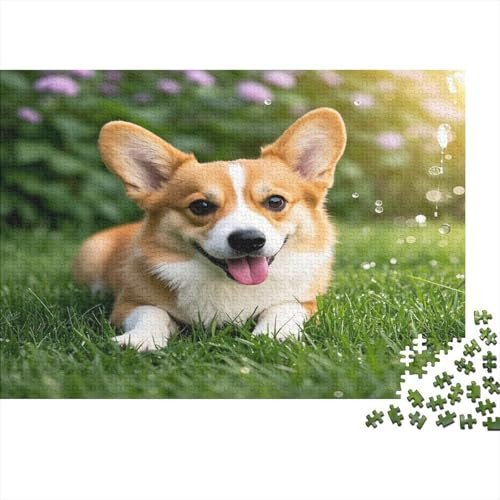 Corgi Jigsaw Puzzle Impossible 1000Pcs Fiori di prato Decorazione Per La Casa. Giochi Rilassamento E Intelligence Per Adulti E Ragazzi Da 14 Anni 1000pcs (75x50cm)