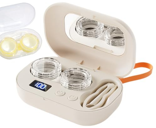 Générique Étui de Voyage pour Lentilles de Contact,Petites Fournitures de Nettoyage Ultrasonique Électrique | Etui à Lentilles de Contact,pour Gym, Bureau, Extérieur, Hôtel, Sports, Fitness, Soin des