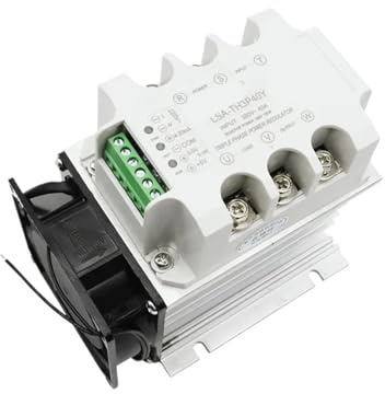 Módulo Regulador De Voltaje CA Trifásico 15A-40A Con Disipador Calor Y Potencia Del Ventilador Tiristor Relé Estado Sólido Atenuación(35A (8KW))