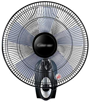 Ventilatore da parete con angolo regolabile e funzionamento silenzioso, 3 impostazioni di velocità, controllo a corda per uso domestico e industriale