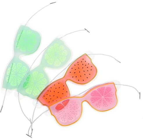 Toyvian Masque Yeux en Pvc Transparent 4 Pcs Cache-yeux Rafraîchissant Fruité, Respirant et Léger, Adapté aux Garçon et Filles, pour Sommeil et Détente Estivale Couleur Couleur Aléatoire