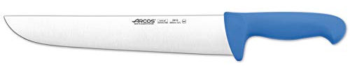 Arcos Serie 2900 - Caja 6 uds Cuchillo Carnicero - Hoja de Acero Inoxidable NITRUM de 300 mm - Mango inyectado en Polipropileno Color azul (6 UDS)